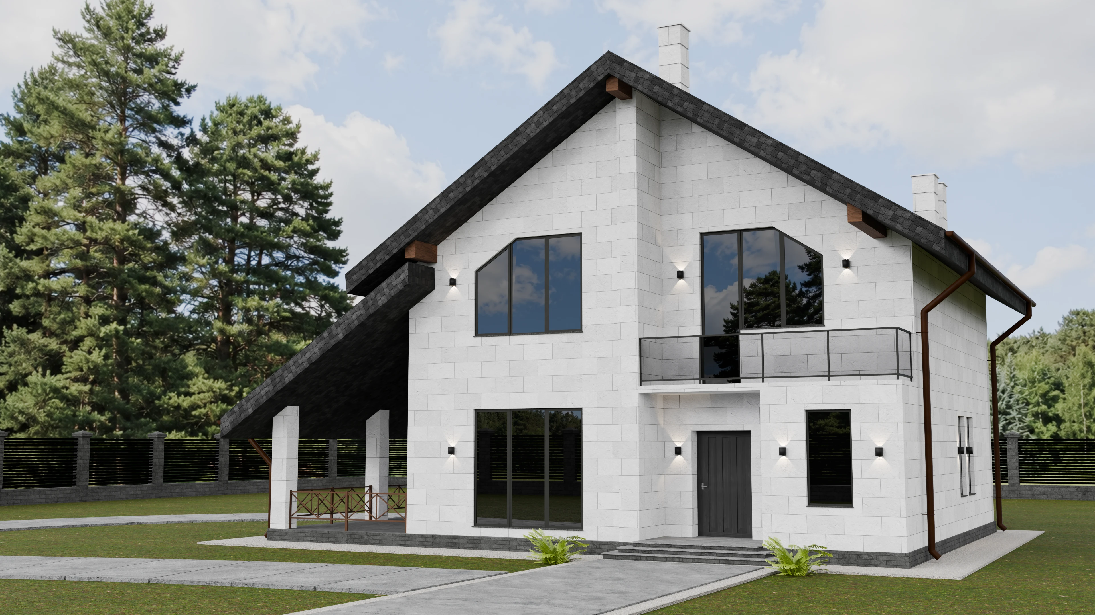 House with KORDEKO flexible stone