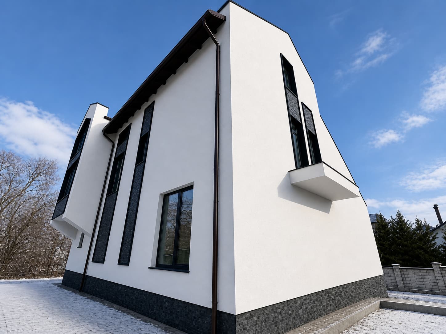 Piatra flexibila pentru fatada – casa particulara in Durlesti