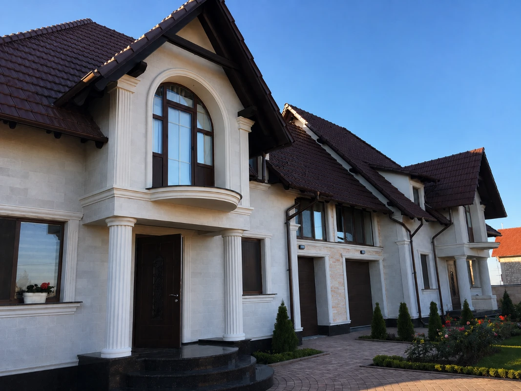 Gresie flexibila fatada - casa privata in Bubuieci