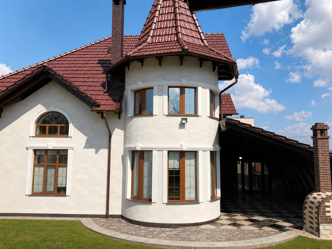 Casa privata pe Telecentre - fatada din faianta flexibila